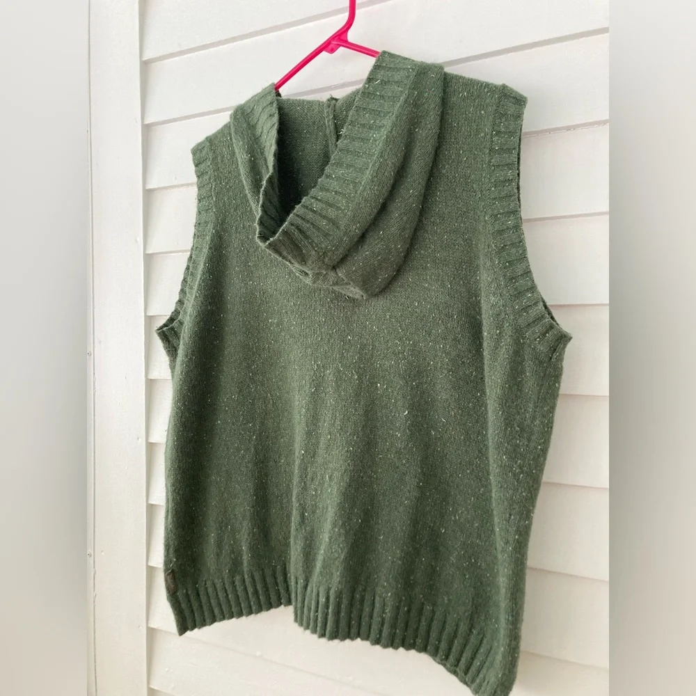 Woolrich | Angora Blend Hooded Sweater Vest Size XL - Picture 4 of 8